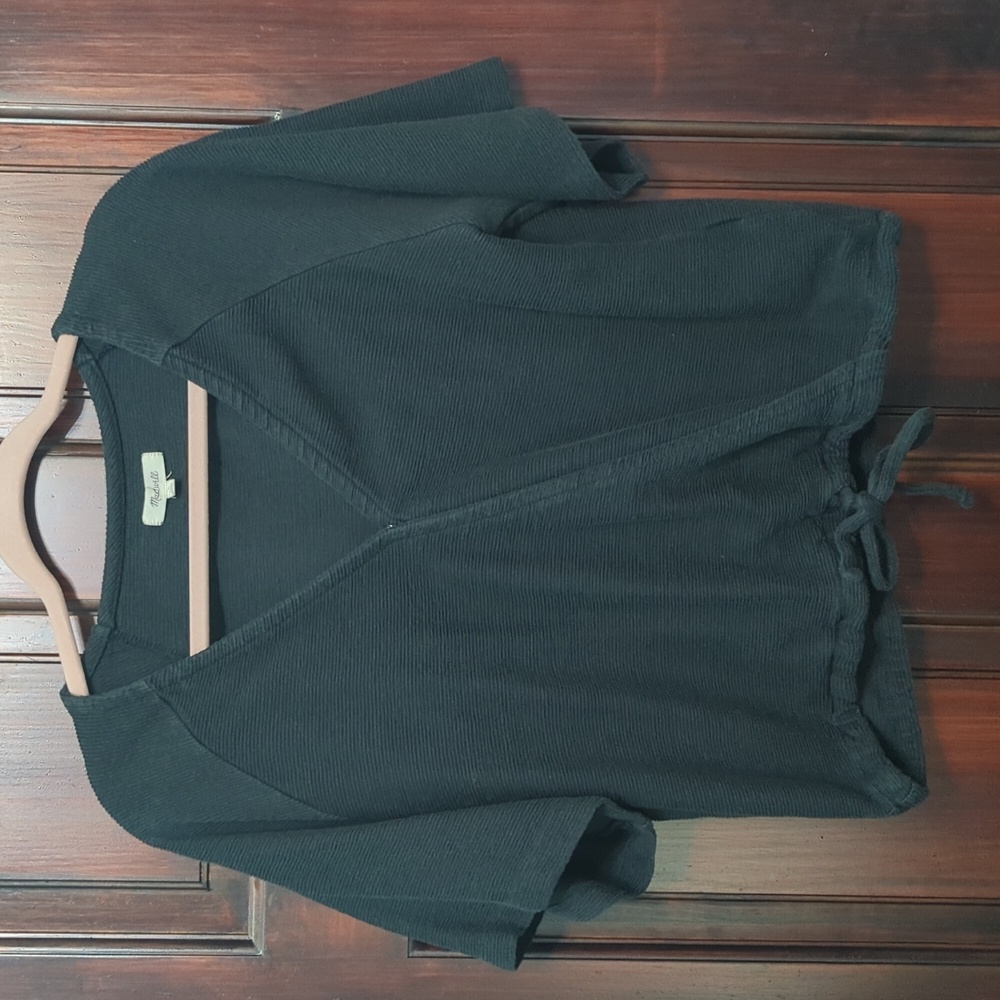 Madewell Textured Top with Tied Waist